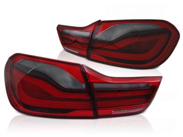 Voll LED Lightbar Rückleuchten für BMW F32 F33 F82 Bj. 2013-2016 Rot/Smoke